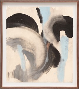 Mary Weatherford, Untitled with Blue, 2022. Monoprint, 18 × 15 ½ inches (45.7 × 39.4 cm) © Mary Weatherford. Photo: Fredrik Nilsen Studio