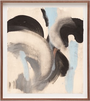 Mary Weatherford, Untitled with Blue, 2022 Monoprint, 18 × 15 ½ inches (45.7 × 39.4 cm)© Mary Weatherford. Photo: Fredrik Nilsen Studio