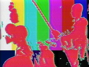 Nam June Paik, Bye Bye Kipling, 1986. Video (color, sound), 30 min. 32 sec. © Nam June Paik Estate. Courtesy Electronic Arts Intermix (EAI), New York