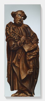 Rachel Feinstein, Peter, 2021 Oil, acrylic urethane, and charcoal on mirror, 76 × 30 inches (193 × 76.2 cm)© Rachel Feinstein. Photo: Prudence Cuming Associates Ltd