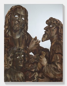 Rachel Feinstein, Holy Blood, 2021. Oil, acrylic urethane, and charcoal on mirror, 42 × 32 inches (106.7 × 81.3 cm) © Rachel Feinstein. Photo: Prudence Cuming Associates Ltd