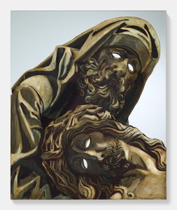 Rachel Feinstein, Nicodemus and Jesus, 2021. Oil, acrylic urethane, and charcoal on mirror, 34 × 28 inches (86.4 × 71.1 cm) © Rachel Feinstein
