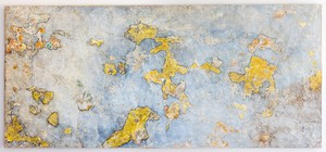 Rena Papaspyrou, Geography (Images through Matter), 1981. Pencil on wall fragment, 39 ⅜ × 90 ⅝ inches (100 × 230 cm) © Rena Papaspyrou