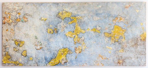 Rena Papaspyrou, Geography (Images through Matter), 1981 Pencil on wall fragment, 39 ⅜ × 90 ⅝ inches (100 × 230 cm)© Rena Papaspyrou