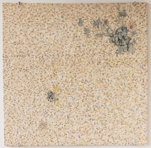 Christodoulos Panayiotou, Mauvaises Herbes, 2020. Natural stone mosaic, 39 ⅜ × 39 ⅜ inches (100 × 100 cm) © Christodoulos Panayiotou