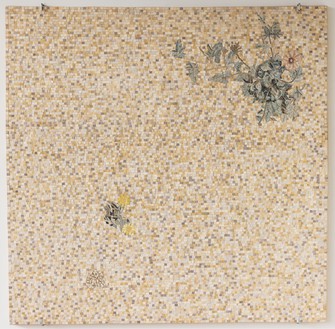Christodoulos Panayiotou, Mauvaises Herbes, 2020 Natural stone mosaic, 39 ⅜ × 39 ⅜ inches (100 × 100 cm)© Christodoulos Panayiotou