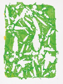 Simon Hantaï, Tabula, 1980 Acrylic on canvas, 51 ¼ × 38 ⅝ inches (130 × 98 cm)© Archives Simon Hantaï/ADAGP, Paris. Photo: Robert Glowacki