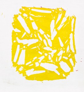 Simon Hantaï, Laissée, 1981–95. Acrylic on canvas, 118 ⅛ × 107 ⅞ inches (300 × 274 cm) © Archives Simon Hantaï/ADAGP, Paris. Photo: Robert Glowacki