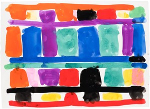 Stanley Whitney, Untitled, 2017. Gouache on paper, 22 × 30 inches (55.9 × 76.2 cm) © Stanley Whitney
