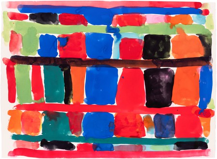 Stanley Whitney, Untitled, 2018 Gouache on paper, 22 × 30 inches (55.9 × 76.2 cm)© Stanley Whitney
