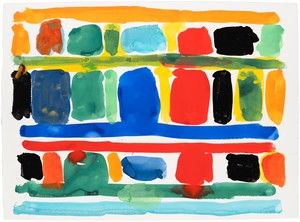 Stanley Whitney, Untitled, 2020. Gouache on paper, 22 × 30 inches (55.9 × 76.2 cm) © Stanley Whitney