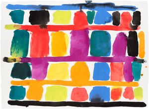 Stanley Whitney, Untitled, 2016. Gouache on paper, 22 × 30 ½ inches (55.9 × 77.5 cm) © Stanley Whitney