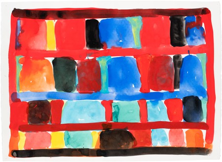 Stanley Whitney, Untitled, 2017 Gouache on paper, 22 × 30 inches (55.9 × 76.2 cm)© Stanley Whitney
