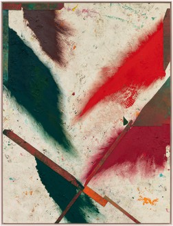 Sterling Ruby, TURBINE. DUTCH WIP., 2022 Acrylic, oil, and cardboard on canvas, 126 × 96 inches (320 × 243.8 cm)© Sterling Ruby. Photo: Robert Wedemeyer