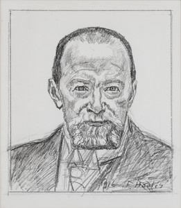 Ferdinand Hodler, Self-portrait, 1916. ​Pencil on paper, 14 ¾ x 13 inches (37.3 x 33 cm) Photo: Julien Gremaud​