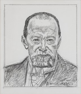 Ferdinand Hodler, Self-portrait, 1916 ​Pencil on paper, 14 ¾ x 13 inches (37.3 x 33 cm)Photo: Julien Gremaud​