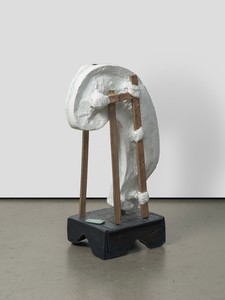 Tatiana Trouvé, Notes on Sculpture, 2022. Patinated and painted bronze, 26 × 13 ¾ × 9 ⅞ inches (66 × 35 × 25 cm) © Tatiana Trouvé. Photo: Florian Kleinefenn