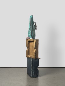 Tatiana Trouvé, Notes on Sculpture, 2022. Patinated and painted bronze, 53 ⅛ × 18 ⅜ × 10 ¼ inches (135 × 46.5 × 26 cm) © Tatiana Trouvé. Photo: Florian Kleinefenn