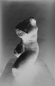 Vera Lutter, Marble Statue of Aphrodite Crouching: October 21, 2012, 2012. Gelatin silver print, 14 × 8 ⅞ inches (35.6 × 22.5 cm), unique © Vera Lutter