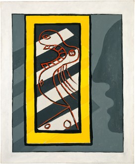 Pablo Picasso, Nu au miroir jaune, 1927–28 Oil on canvas, 25 ⅝ × 21 ¼ inches (65 × 54 cm)© 2023 Estate of Pablo Picasso/Artists Rights Society (ARS), New York
