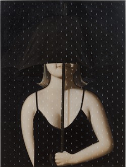 Anna Weyant, Girl in the Rain, 2023 Oil on canvas, 48 × 36 inches (121.9 × 91.4 cm)© Anna Weyant. Photo: Rob McKeever