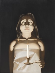 Anna Weyant, Girl with Candlestick, 2023. Oil on canvas, 48 × 36 inches (121.9 × 91.4 cm) © Anna Weyant. Photo: Owen Conway