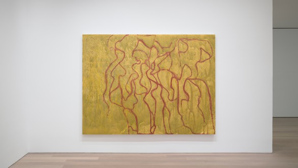 Installation view with Brice Marden, The Dance (2022–23) Artwork © 2023 Estate of Brice Marden/Artists Rights Society (ARS), New York. Photo: Owen Conway