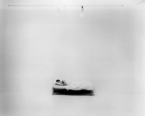 Chris Burden, Bed Piece, 1972. Performance at 72 Market Street, Venice, California, February 18–March 10, 1972 © 2023 Chris Burden/Licensed by the Chris Burden Estate and Artists Rights Society (ARS), New York