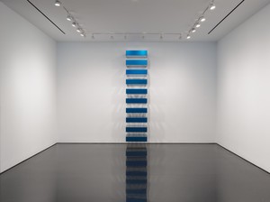 Installation view with Donald Judd, untitled (1989). Artwork © Judd Foundation/Artists Rights Society (ARS), New York. Photo: Rob McKeever