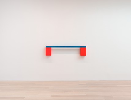 Installation view with Donald Judd, untitled (1964–74) Artwork © Judd Foundation/Artists Rights Society (ARS), New York. Photo: Rob McKeever