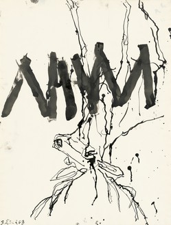 Georg Baselitz, Untitled, 2022 Ink on paper, 26 × 19 ⅝ inches (66 × 49.9 cm)© Georg Baselitz 2023. Photo: Jochen Littkemann