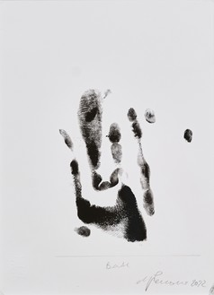 Giuseppe Penone, Impronte di luce (Imprints of Light), 2022 Printing ink and pencil on paper, 13 × 9 ½ inches (33 × 24 cm)© Giuseppe Penone/2023 Artists Rights Society (ARS), New York/ADAGP, Paris. Photo: Thomas Lannes