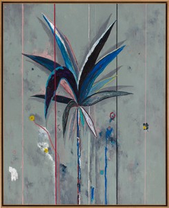 Harold Ancart, Untitled, 2022. Oil stick and pencil on canvas, in artist’s frame, 87 × 71 × 2 ¾ inches (221 × 180.3 × 7 cm) © Harold Ancart. Photo: JSP Art Photography