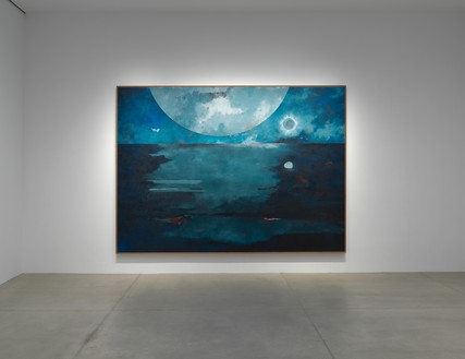 Installation view with Harold Ancart, Blue Moon (2023) Artwork © Harold Ancart. Photo: Rob McKeever