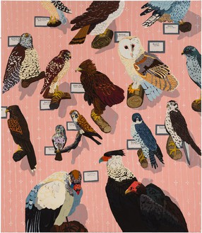 Hilary Pecis, Birds of Prey, 2023 Acrylic on linen, 74 × 64 inches (188 × 162.6 cm)© Hilary Pecis. Photo: Ed Mumford
