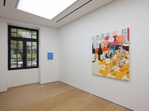 Installation view. Artwork, left to right: © Lily Stockman, © Hilary Pecis. Photo: Stathis Mamalakis