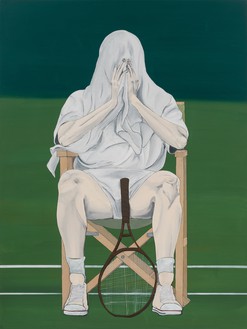 Honor Titus, A Long Rally, 2023 Oil on canvas, 72 × 54 inches (182.9 × 137.2 cm)© Honor Titus. Photo: Ed Mumford