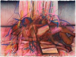 Jenny Saville, Study for Ekkyklema II, 2023. Pastel on paper, 22 ½ × 30 inches (57 × 76 cm) © Jenny Saville. Photo: Prudence Cuming Associates Ltd