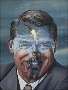 Jim Shaw, Cary Grant, 2022. Oil and acrylic on muslin, 84 × 64 inches (213.4 × 162.6 cm) © Jim Shaw. Photo: Jeff McLane