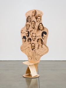 Jim Shaw, The Sybil Seat, 2022. Wood, metal, and acrylic paint, 78 × 24 × 24 inches (198.1 × 61 × 61 cm) © Jim Shaw. Photo: Jeff McLane