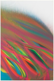 Katharina Grosse, Untitled, 2022 Acrylic on canvas, 93 ¾ × 62¼ inches (238 × 158 cm)© Katharina Grosse and VG Bild-Kunst, Bonn, Germany 2023. Photo: Jens Ziehe