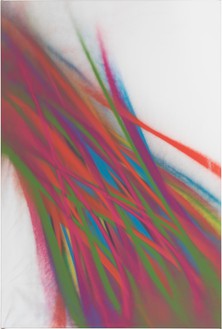 Katharina Grosse, Untitled, 2022 Acrylic on canvas, 92 ½ × 62 ¼ inches (235 × 158 cm)© Katharina Grosse and VG Bild-Kunst, Bonn, Germany 2023. Photo: Jens Ziehe