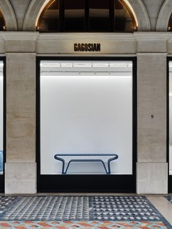 Installation view with Marc Newson, Extruded Ribbon Console (2022) Artwork © Marc Newson. Photo: Thomas Lannes