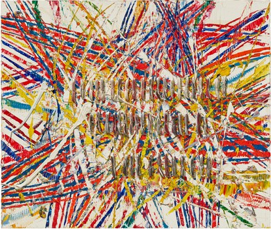 Mark Grotjahn, Untitled (Capri 54.67), 2022 Oil on cardboard, 36 ⅜ × 43 ¼ inches (92.4 × 109.9 cm)© Mark Grotjahn. Photo: Douglas M. Parker Studio