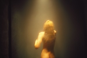 Nan Goldin, Sunny in the sauna surrounded by light, L’Hotel, Paris, 2008. Archival pigment print, 40 × 60 inches (101.6 × 152.4 cm), edition of 3 + 1 AP © Nan Goldin