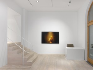 Installation view with Nan Goldin, Sunny in the sauna surrounded by light, L’Hotel, Paris (2008). Artwork © Nan Goldin. Photo: Annik Wetter