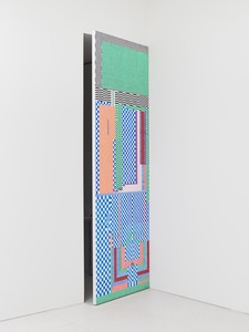 Richard Wright, No Title, 2023. Acrylic on door, 106 ⅜ × 35 ½ × 1 ¾ inches (270 × 90 × 4.4 cm) © Richard Wright. Photo: Prudence Cuming Associates Ltd