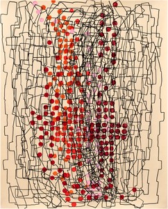 Rick Lowe, Untitled (Domino Studies), 2023. Paint marker and acrylic on paper, 31 × 25 inches (78.7 × 63.5 cm) © Rick Lowe Studio. Photo: Thomas DuBrock