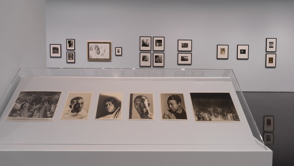Installation view Artwork, back to front: © Man Ray 2015 Trust/ADAGP, Paris 2023; © 2023 Estate of Pablo Picasso/Artists Rights Society (ARS), New York; © Lee Miller Archives, England 2023. All rights reserved. www.leemiller.co.uk. Photo: Rob McKeever