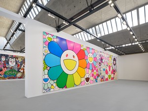 Installation view. Artwork ©️ 2023 Takashi Murakami/Kaikai Kiki Co., Ltd. All rights reserved. Photo: Thomas Lannes